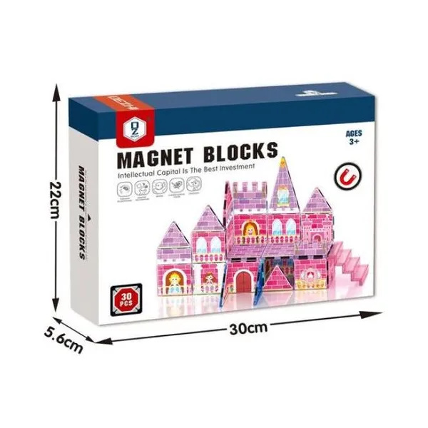 Bloques magnéticos “castillo y princesas”. 30 piezas
