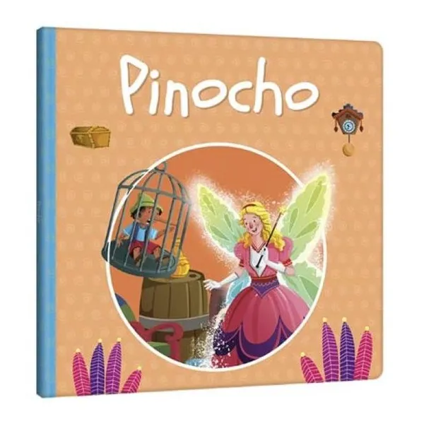 Pinocho tapa dura plastificada/20,5 x20,5 cm/10 páginas