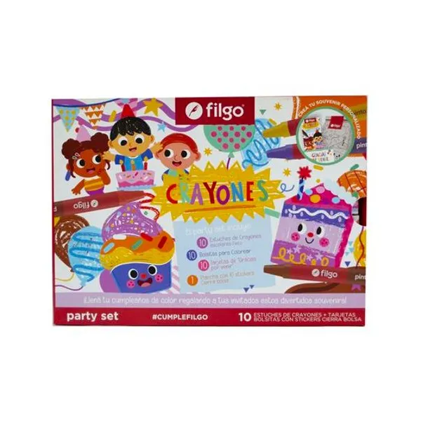 Set party crayones 31pzs en caja Filgo - partyset-wxc