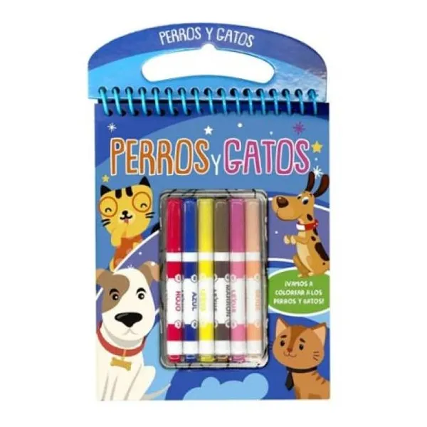 Perros y gatos 15.5 x24.5 cm/tapa dura plastificada/17 páginas