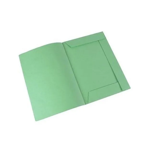 Carpeta cartulina 3 solapas oficio 240 grsverde x50 unid.