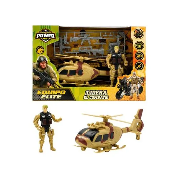 Set militar equipo elite 10 piezas en caja 25x17x8 cm