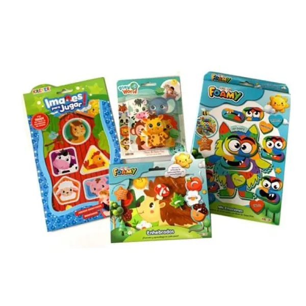 Mini sabios - bolsa 30x40 cm de pvc cristal con cierre y manija set con 4 juegos