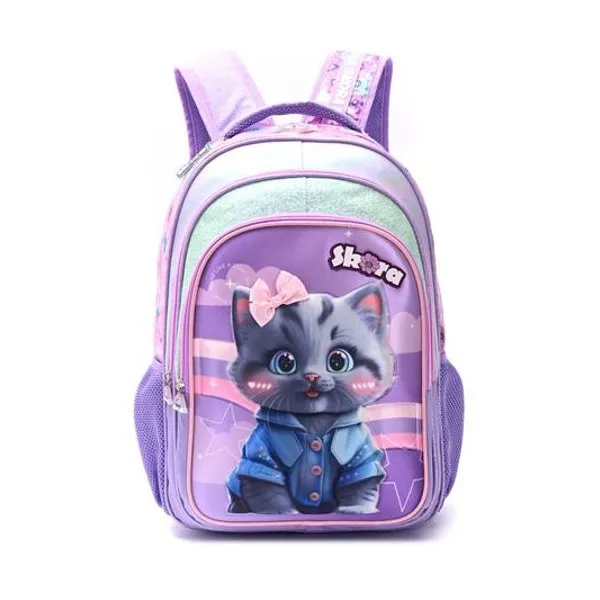 Mochila 18" espalda gatito 3d Skora