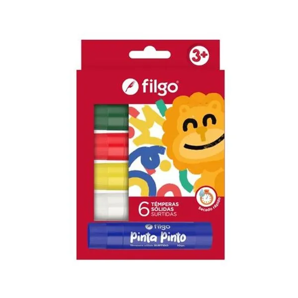 Témpera solida clasicos Pinto caja x6 Filgo - temps