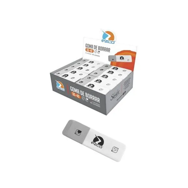 Goma de borrar lápiz/tinta caja x40 Ezco - dg