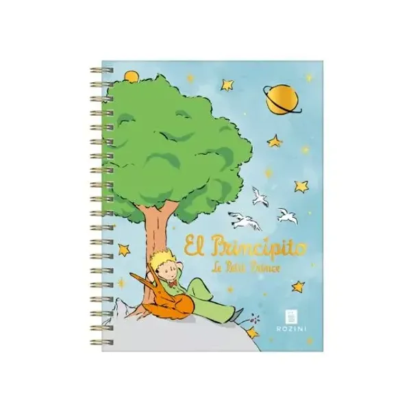 Cuaderno espiral a5 rozini el principito corazón t/semi rigida 90 hjs.raya