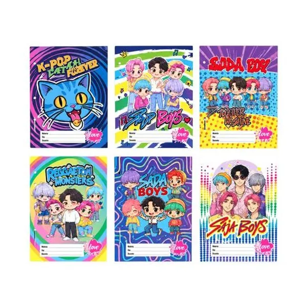 Separador de materias carta k-pop boys x6 inkdrop