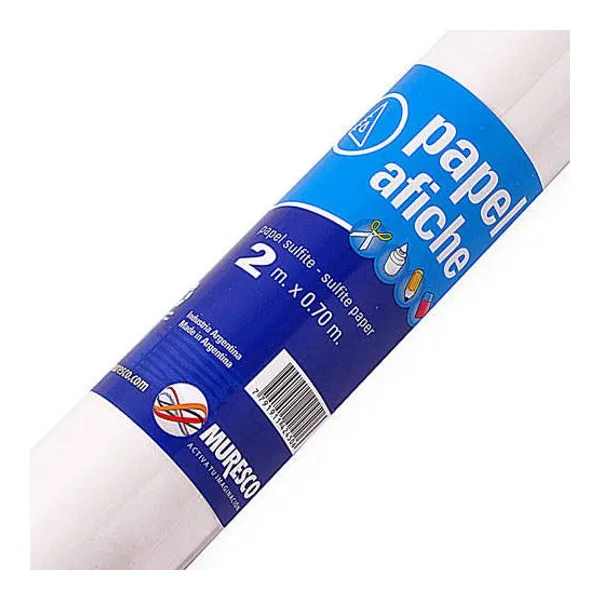 Papel afiche Muresco blanco rollo x2 mts