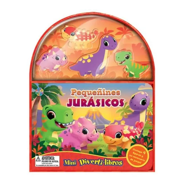Divertilibros mini pequeñines jurasicos 23 18 cm