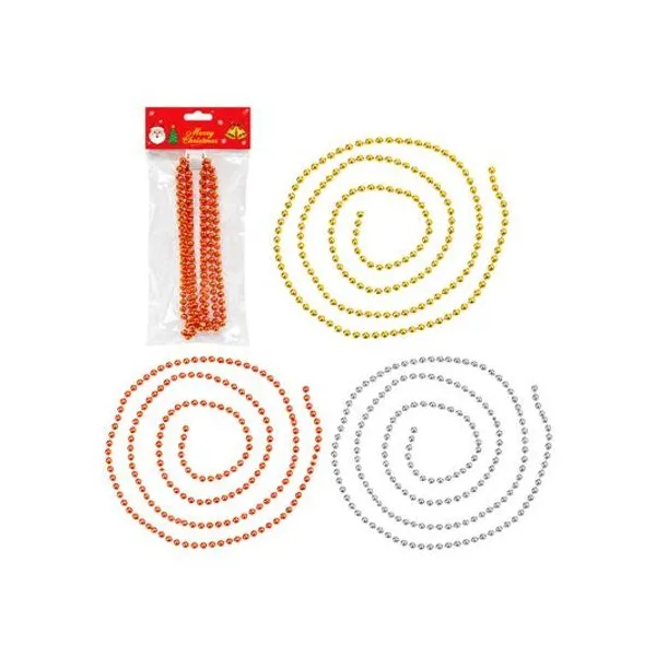 Cadena navideña perlitas 200 cm x1 colores surtidos