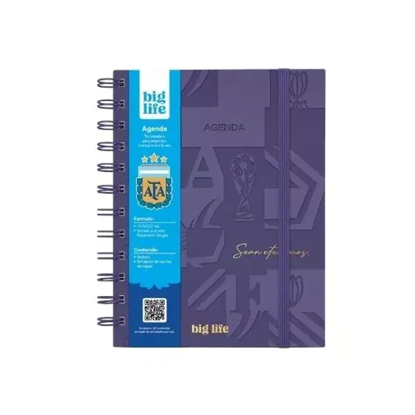 Agenda big life premium n.° 8 perpetua semanal espiral AFA 3 2027