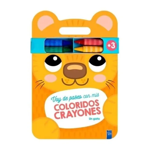 Voy de paseo con mis coloridos crayones: un gato