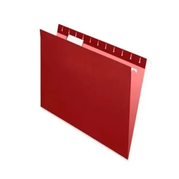 Carpeta colgante nepaco cartulina con visor bordeaux cj.x 25 unid.