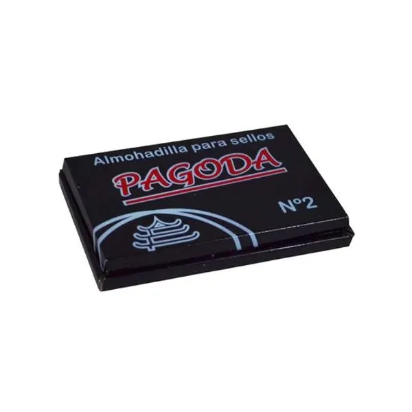 Almohadilla para sellos n.° 2 7x11 cm envase metal pagoda