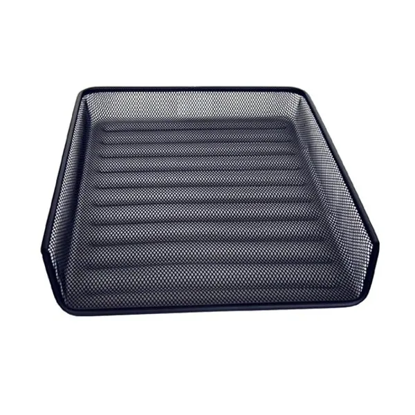 Bandeja coxi a4 enrejado metálico simple negro