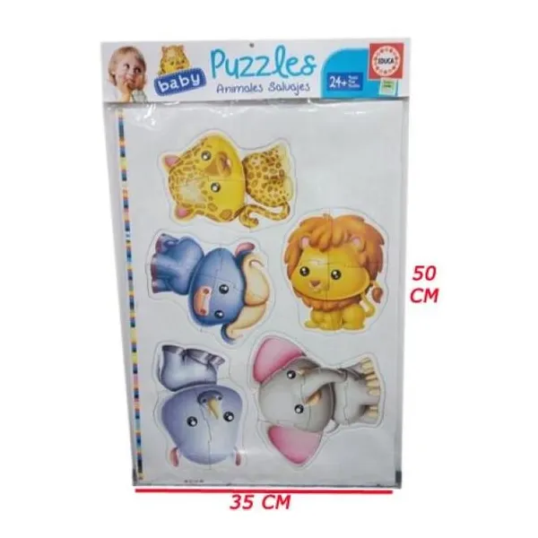 5 baby puzzles animales salvajes