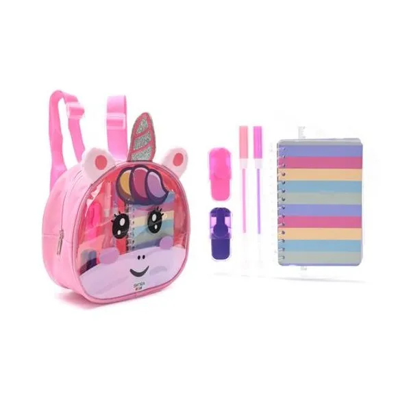 Mochila con set de útiles kawaii mura 21x8x19 cm Skora