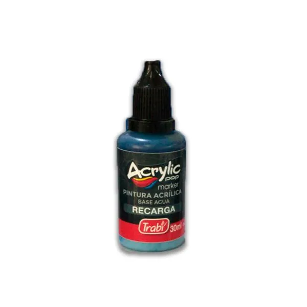 Tinta trabi para marcador acrylic pop al agua 30 mlceleste