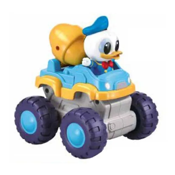 Disney on wheels - auto mediano armable 15 cm - donald duck camión de cemento