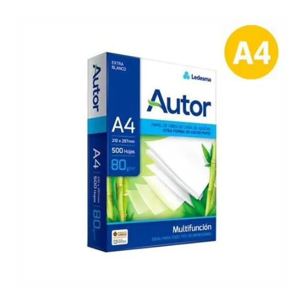 Resma a4 80 g/m2 500 hojas autor