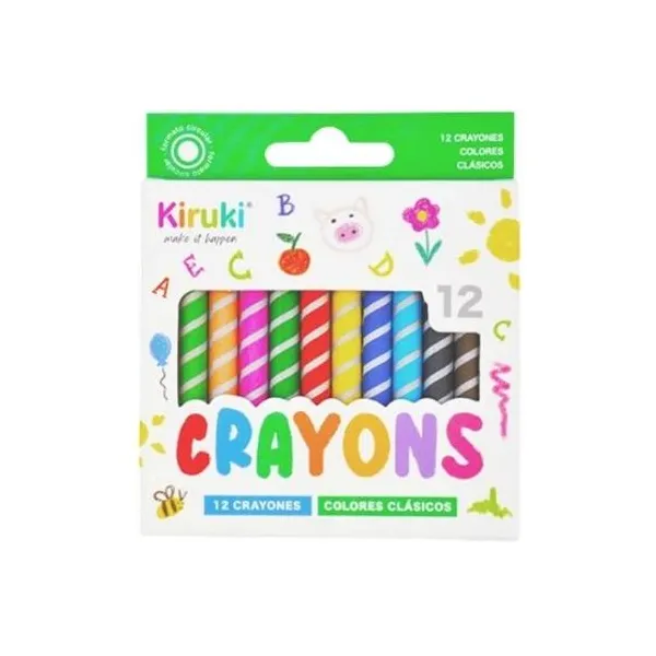 Cerita crayón kiruki x12 colores surtidos