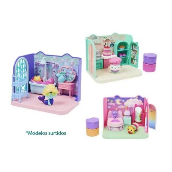 La casa de muñecas de gabby - mini set "ambientes de la casa