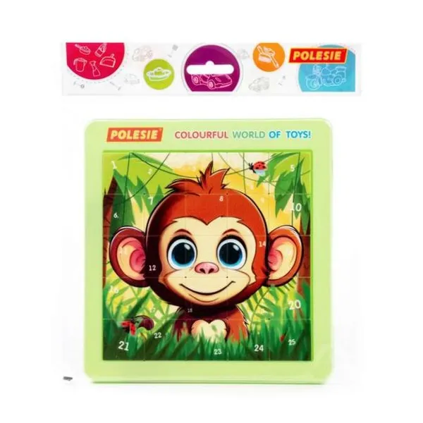 Monkey slide puzzle game, 25 pcs (bag)