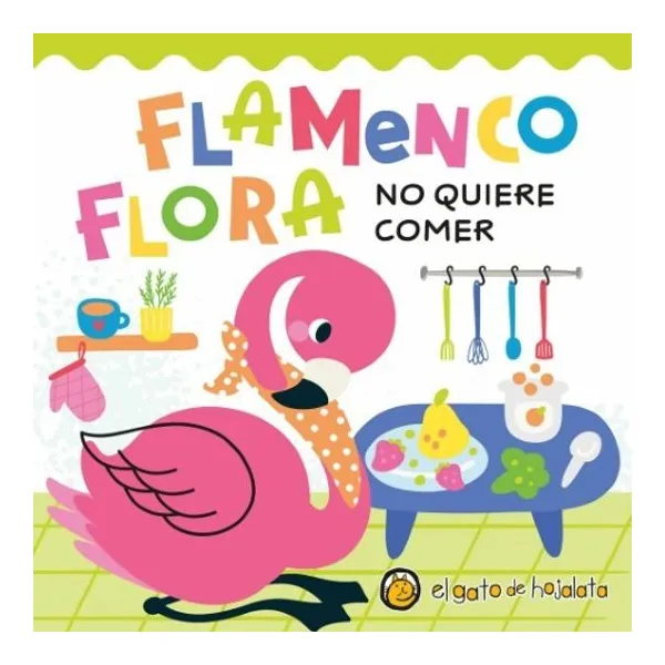 Flamenco flora no quiere comer. burbujas y luces