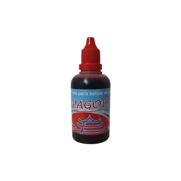 Tinta para sellos pico vertedor roja 60cc pagoda