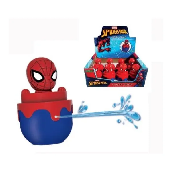 Spiderman lanza agua