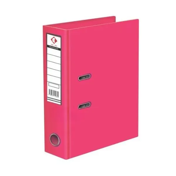 Bibliorato forrado pvc oficio rosa l/ancho 75 mm