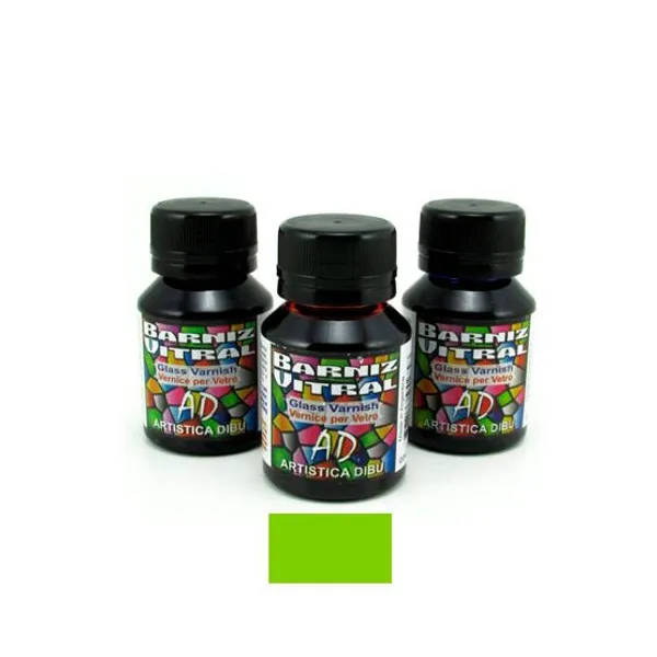 Barniz ad vitral 40/50 ml122-trans.verde manzana