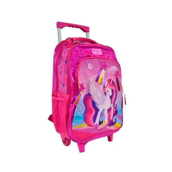 Mochila 18" con carro starpak unicornio fuxi mo-stpakca-