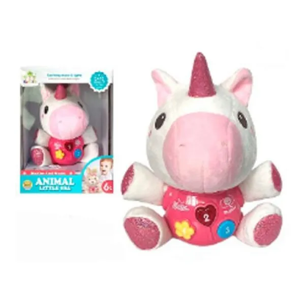 Peluche unicornio con sonido 20 cm