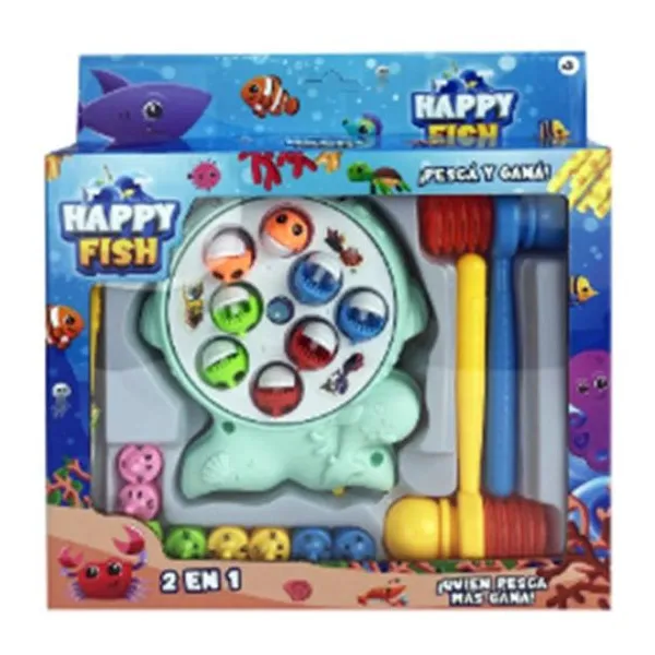 Super set de pesca eléctrico happy fish 25 21 cm