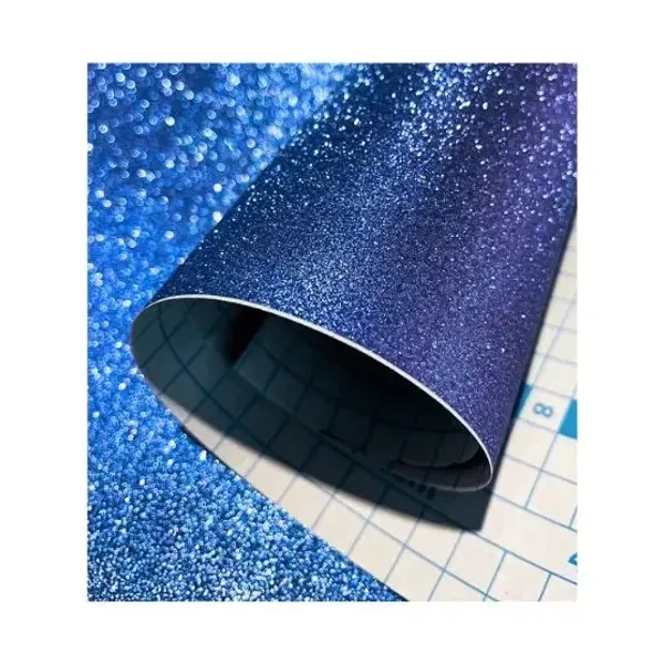 Rollo contac binder glitter azul 0,45 x2 mts