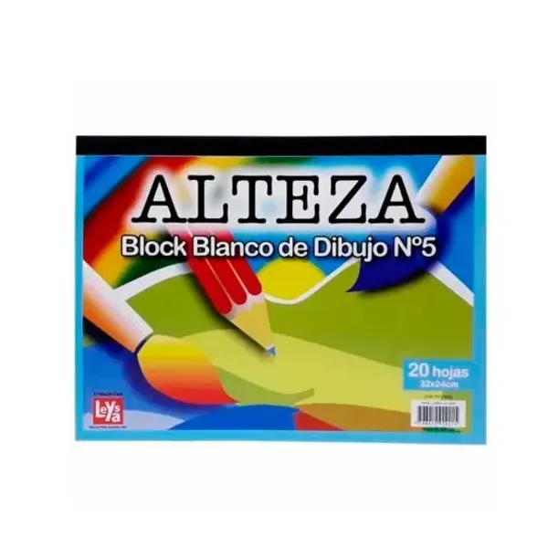 Block de dibujo alteza n.° 5 blanco x20 hjs.