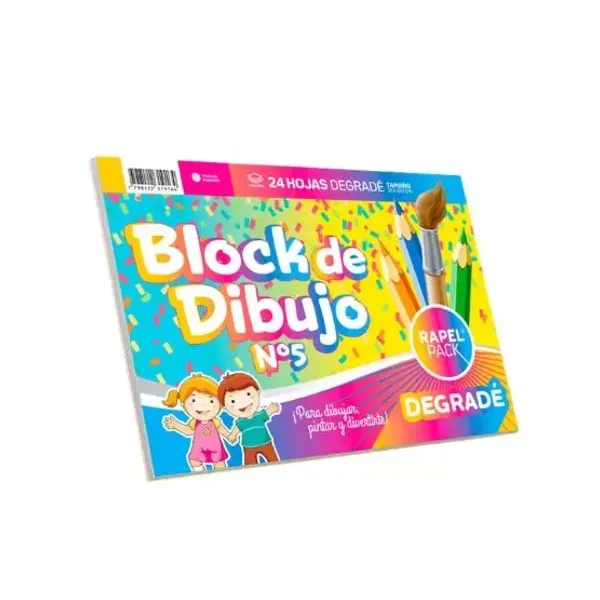 Block de dibujo rapel pack n.° 5 degrade 24 hjs.