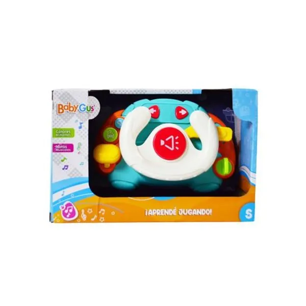 Volante interactivo para bebés con luz y sonido 20x13 cm