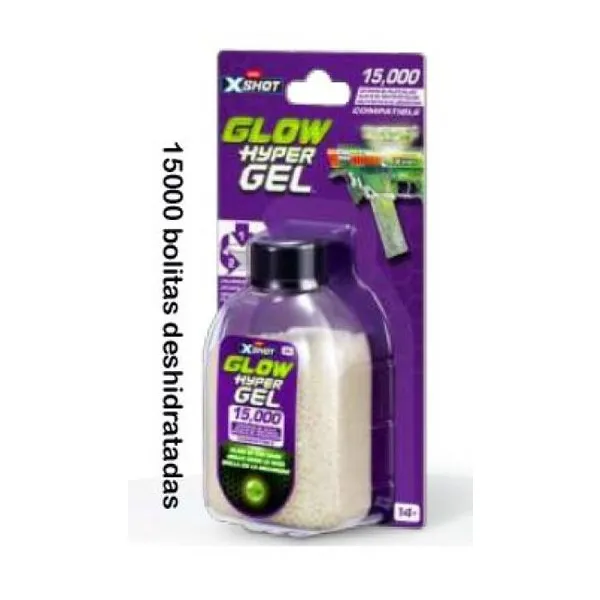 X-shot recarga gellet hypergel glow in the dark x15000