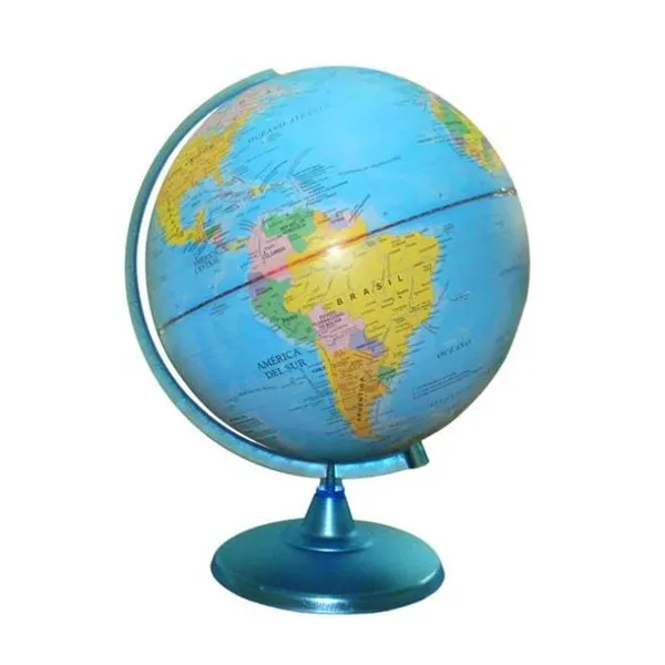 Globo terraqueo 25 cm base de plástico