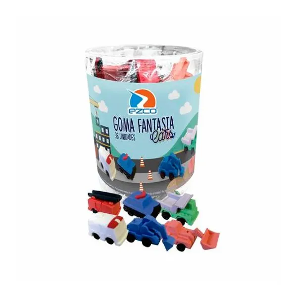 Goma de borrar fantasia cars pote x36 surtido Ezco