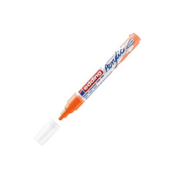 Marcador Edding 5100 perm.acrílico 3 mmfluo naranja