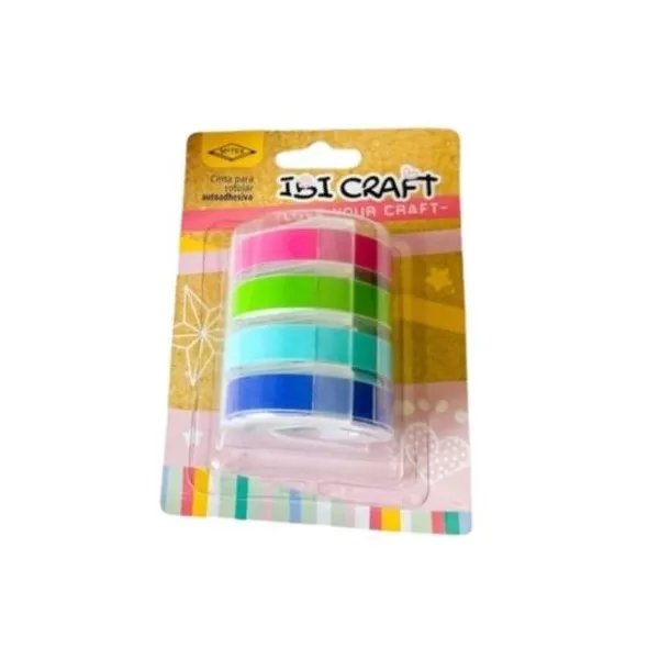 Cinta para rotuladora ibi craft motex pastel 9 mmx 3.00 mtsbl x4 unid.