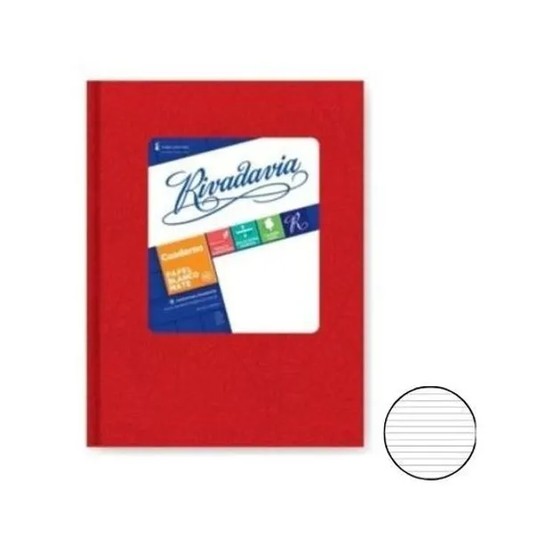 Cuaderno 16x21 rayado t/d araña rojo 98h Rivadavia