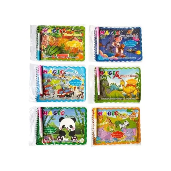 Set de libro mágico y marcador al agua x1 26.5x18 cm modelos surtidos