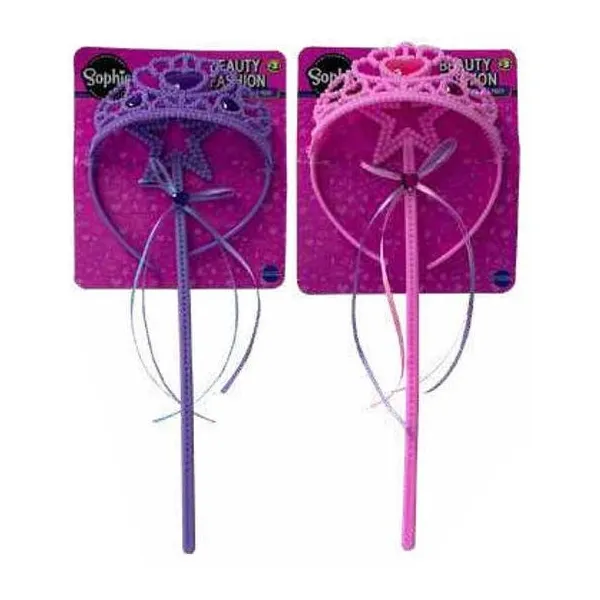 Sophie beauty fashion lokeate como una princesa con la corona y varita