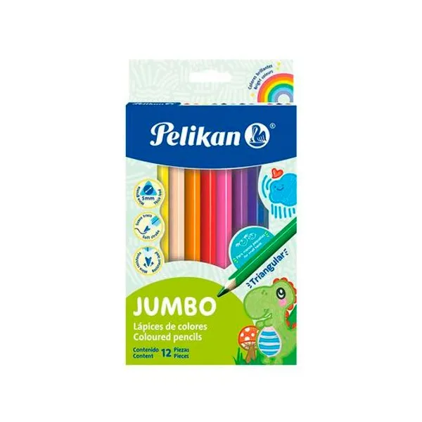 Lápiz de color jumbo triangular caja x12
