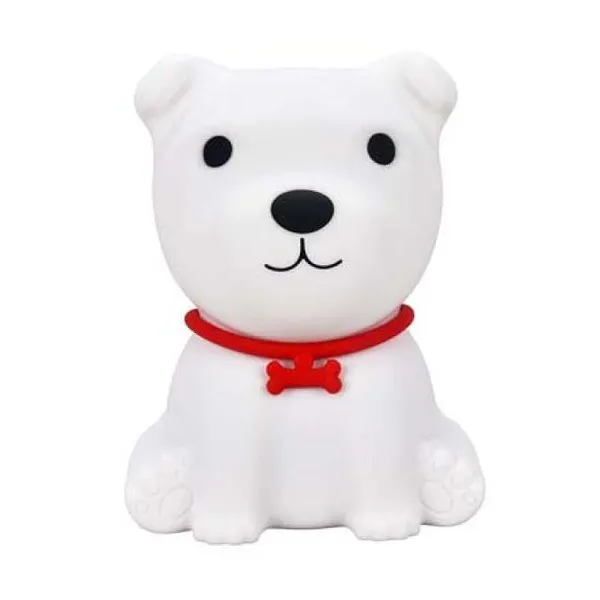 Lampara velador luz led silicona cachorro recargable